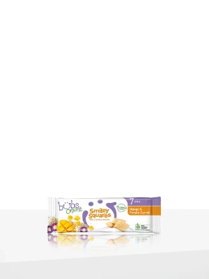 Organic Smiley Squares Mango and Purple Carrot